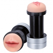 Двусторонний мастурбатор REALSTUFF 2 IN 1 HUMMER MOUTH   VAGINA - ротик и вагина - Dream Toys - в Ижевске купить с доставкой