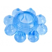 Голубая гелевая насадка-цветок - Toyfa Basic - в Ижевске купить с доставкой