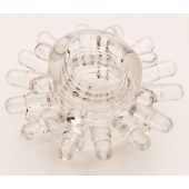 Прозрачное гелевое эрекционное кольцо с шипиками - Toyfa Basic - в Ижевске купить с доставкой