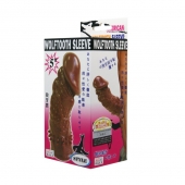 Коричневая насадка на пенис Wolftooth Sleeve - 13 см. - Baile - в Ижевске купить с доставкой