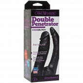 Черная насадка-фаллоимитатор для двойной стимуляции Double Penetrator - 16 см. - Doc Johnson - купить с доставкой в Ижевске
