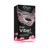 Съедобный жидкий вибратор Dual Vibe! со вкусом клубничного джина с тоником - 15 мл. - ORGIE - купить с доставкой в Ижевске