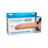 Полый страпон на ремнях 8’’ Hollow Silicone Strap-on - Pipedream - купить с доставкой в Ижевске