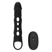 Черная насадка-удлинитель Vibrating Extender With Remote с вибрацией - Dream Toys - в Ижевске купить с доставкой