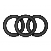 Набор из 3 черных эрекционных колец Black Small Penis Rings - Blush Novelties - в Ижевске купить с доставкой