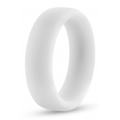 Белое люминесцентное эрекционное кольцо Silicone Glo Cock Ring - Blush Novelties - в Ижевске купить с доставкой