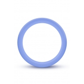 Голубое люминесцентное кольцо Silicone Glo Cock Ring - Blush Novelties - в Ижевске купить с доставкой