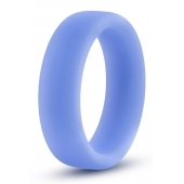 Голубое люминесцентное кольцо Silicone Glo Cock Ring - Blush Novelties - в Ижевске купить с доставкой