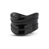 Черное эрекционное кольцо на мошонку Beef Ball Stretcher Snug - Blush Novelties - в Ижевске купить с доставкой