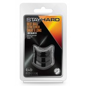 Черное эрекционное кольцо на мошонку Beef Ball Stretcher Snug X Long - Blush Novelties - в Ижевске купить с доставкой