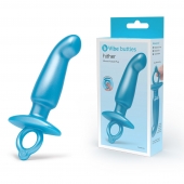 Голубая анальная пробка для массажа простаты Hither Silicone Prostate Plug - 14,3 см. - b-Vibe - в Ижевске купить с доставкой