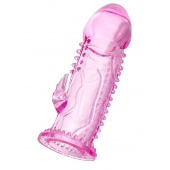 Розовая насадка на пенис с шипиками и коготком - 13,5 см. - A-toys - в Ижевске купить с доставкой