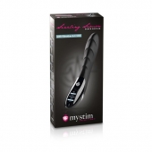 Вибратор с электростимуляцией Sizzling Simon Black Edition - 27 см. - MyStim - купить с доставкой в Ижевске