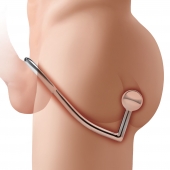 Кольцо на пенис с анальным стимулятором Stainless Steel Anal Hook   Cock Ring - BlueLine - в Ижевске купить с доставкой