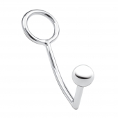 Кольцо на пенис с анальным стимулятором Stainless Steel Anal Hook   Cock Ring - BlueLine - в Ижевске купить с доставкой