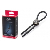 Тёмно-серое эрекционное кольцо с зажимом Again and Again Adjustable Cock Ring - Fifty Shades of Grey - в Ижевске купить с доставкой