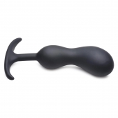 Черный массажер простаты с утяжелителями Premium Silicone Weighted Prostate Plug Large - 18,8 см. - XR Brands - в Ижевске купить с доставкой