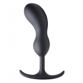 Черный массажер простаты с утяжелителями Premium Silicone Weighted Prostate Plug Large - 18,8 см. - XR Brands - в Ижевске купить с доставкой