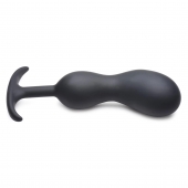 Черный массажер простаты с утяжелителями Premium Silicone Weighted Prostate Plug XL - 20,8 см. - XR Brands - в Ижевске купить с доставкой