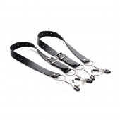 Ремни с зажимами для половых губ Spread Labia Spreader Straps with Clamps - XR Brands - купить с доставкой в Ижевске