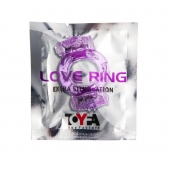 Фиолетовое виброкольцо с двумя вибропульками - Toyfa Basic - в Ижевске купить с доставкой