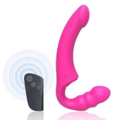 Розовый безремневой страпон Straples Strap-On Dildo - Erokay - купить с доставкой в Ижевске