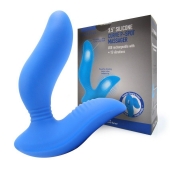 Синий вибромассажер простаты 3,5’’ Curve P-spot Massager - 12 см. - Erokay - в Ижевске купить с доставкой