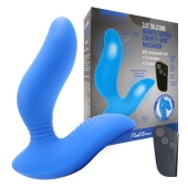 Синий вибромассажер простаты 3,5’’ Remote Control Curve P-spot Massager - 12 см. - Erokay - в Ижевске купить с доставкой