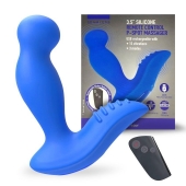 Синий вибромассажер простаты 3,5’’ Remote Control P-spot Massager - 12,5 см. - Erokay - в Ижевске купить с доставкой