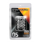 Прозрачная насадка с капельками STAY HARD COCK SLEEVE 05 CLEAR - Blush Novelties - в Ижевске купить с доставкой