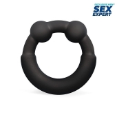 Черное эрекционное силиконовое кольцо - Sex Expert - в Ижевске купить с доставкой