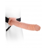Фаллопротез телесного цвета Hollow Strap-On - 29 см. - Pipedream - купить с доставкой в Ижевске