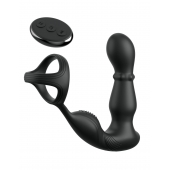 Черный вибростимулятор простаты с кольцом Ass-gasm Slide   Glide - Pipedream - в Ижевске купить с доставкой