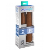 Коричневая насадка на член 2  Silicone X-tension - 20,3 см. - Pipedream - в Ижевске купить с доставкой