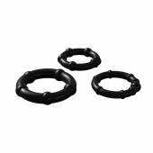 Набор из 3 черных эрекционных колец Babooom Ring Set - Adrien Lastic - в Ижевске купить с доставкой