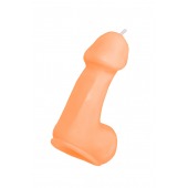 Оранжевая свеча в форме пениса - 47 гр. - Pecado - купить с доставкой в Ижевске