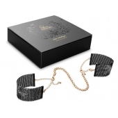 Чёрные дизайнерские наручники Desir Metallique Handcuffs Bijoux - Bijoux Indiscrets - купить с доставкой в Ижевске