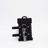 Черно-красные кожаные оковы - Crazy Handmade - купить с доставкой в Ижевске