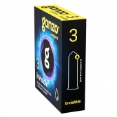 Супертонкие презервативы Ganzo Invisible - 3 шт. - Ganzo - купить с доставкой в Ижевске
