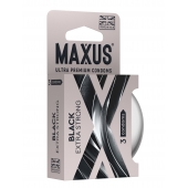 Черные утолщенные презервативы MAXUS Extra Strong с железным кейсом - 3 шт. - Maxus - купить с доставкой в Ижевске