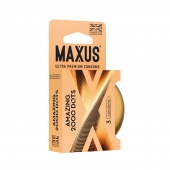 Точечные презервативы MAXUS 2000 Amazing Dots с железным кейсом - 3 шт. - Maxus - купить с доставкой в Ижевске