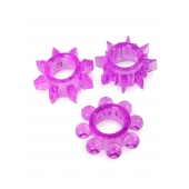 Набор из 3 лиловых эрекционных колец различной формы - Erowoman-Eroman - в Ижевске купить с доставкой