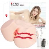 Мастурбатор-полуторс с двойным слоем материала и вибрацией Jenny Onahole Real Vagina - KOKOS - в Ижевске купить с доставкой