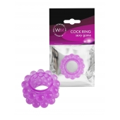 Лиловое эрекционное кольцо с 2 рядами стимулирующих шариков - Erowoman-Eroman - в Ижевске купить с доставкой