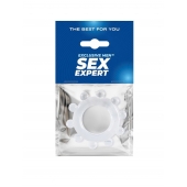 Прозрачное эрекционное кольцо со стимулирующими шариками - Sex Expert - в Ижевске купить с доставкой