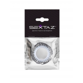 Эластичное эрекционное колечко с черными «ресничками» - Sextaz - в Ижевске купить с доставкой