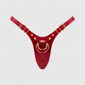 Красный пояс для фиксации насадок Strap-On-Me Leatherette Harness Fabulous - Strap-on-me - купить с доставкой в Ижевске