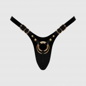 Черный пояс для фиксации насадок Strap-On-Me Leatherette Harness Fabulous - Strap-on-me - купить с доставкой в Ижевске