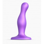 Фиолетовая насадка Strap-On-Me Dildo Plug Curvy size S - Strap-on-me - купить с доставкой в Ижевске