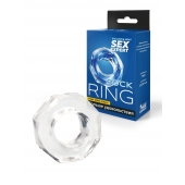 Прозрачное эрекционное кольцо в форме гайки - Sex Expert - в Ижевске купить с доставкой
